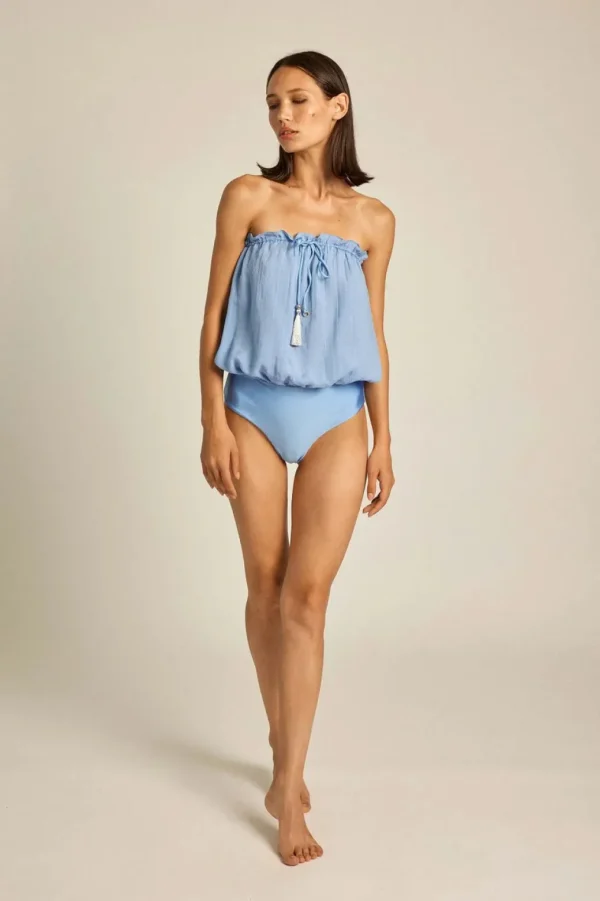 Hanne Bloch Skyblue Bandeau Swimsuit