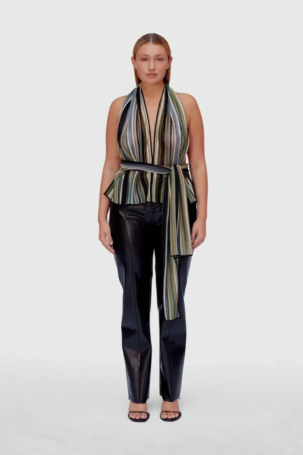 Hanne Bloch Stribe Knit Scarf Top