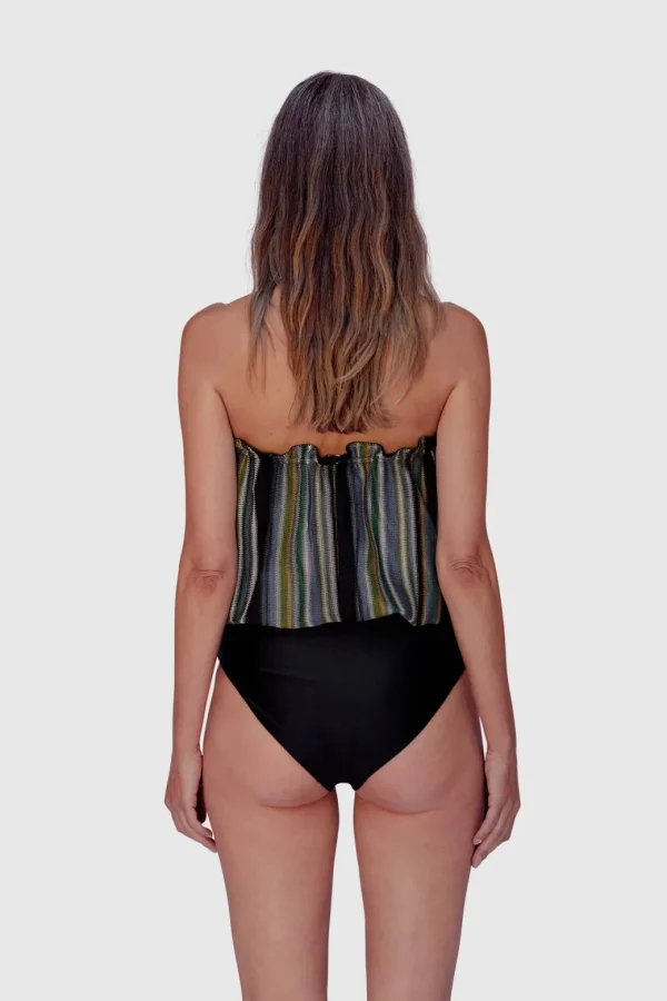 HANNE BLOCH STRIPE KNIT BANDEAU BADEDRAGT