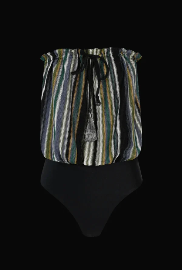 HANNE BLOCH STRIPE KNIT BANDEAU BADEDRAGT