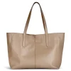 INFINITO KARIN LEATHER TOTE/SHOPPER TAUPE
