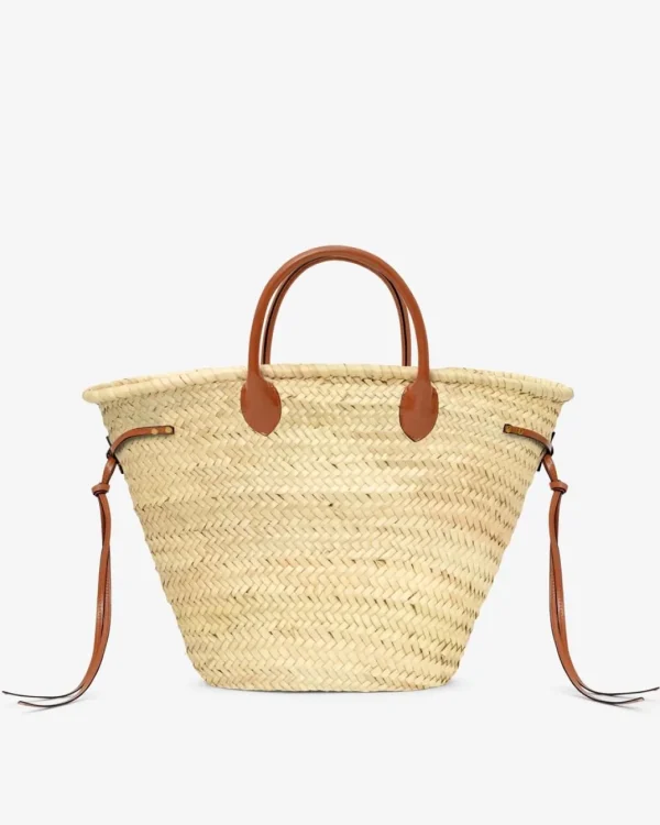 Isabel Marant Cadix Raffia and Leather Basket Bag