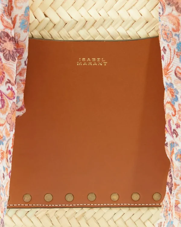 Isabel Marant Cadix Raffia and Leather Basket Bag