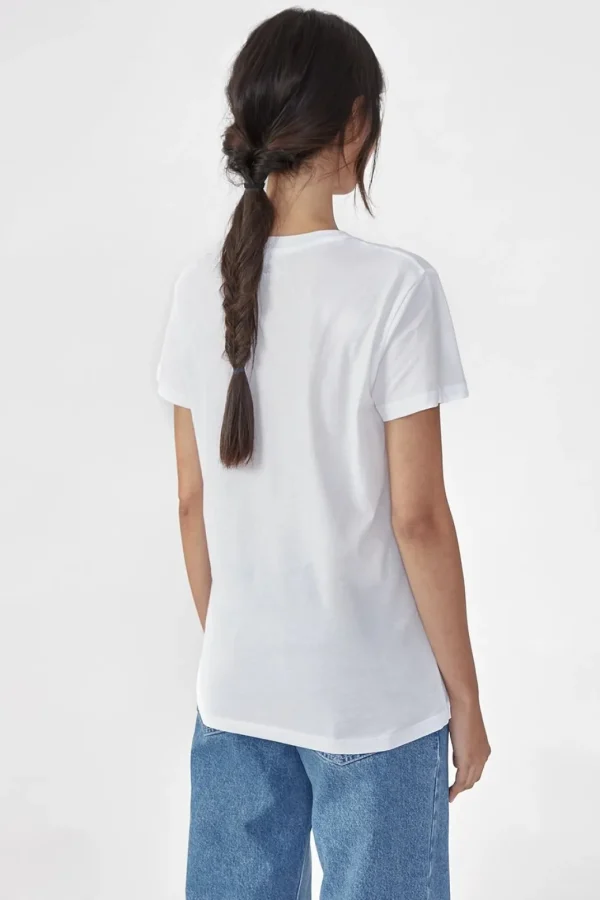 Lala Berlin T-Shirt Cara cotton lala white/blue