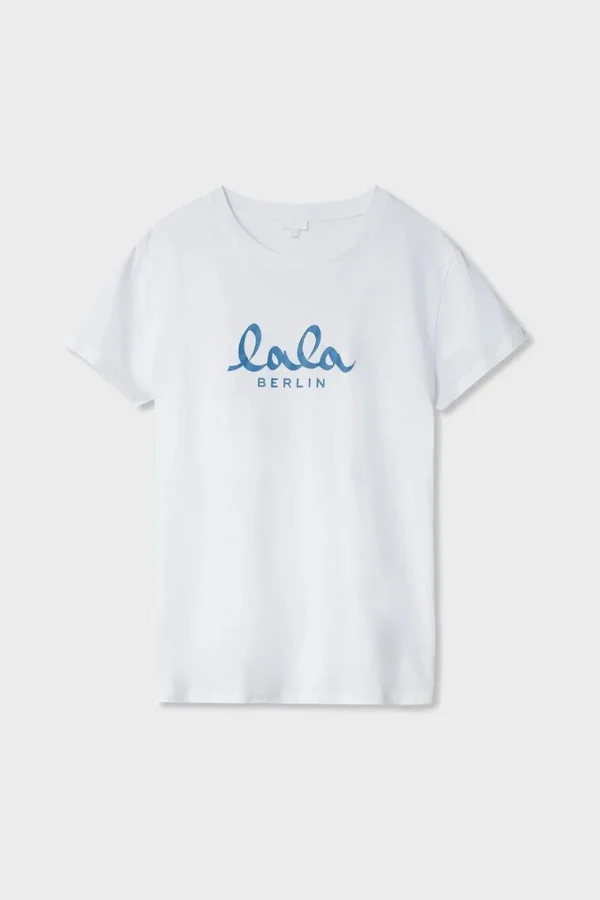 Lala Berlin T-Shirt Cara cotton lala white/blue