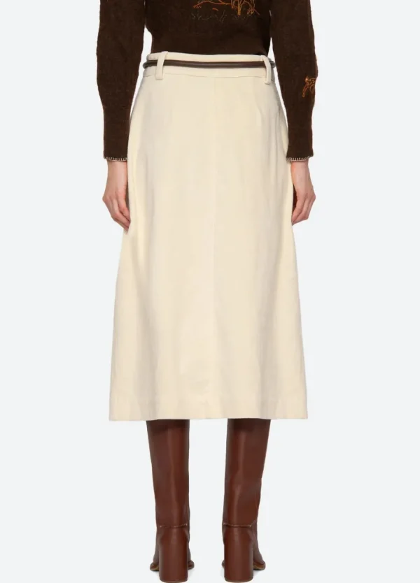 Sea New York Carine Corduroy Button Down Skirt