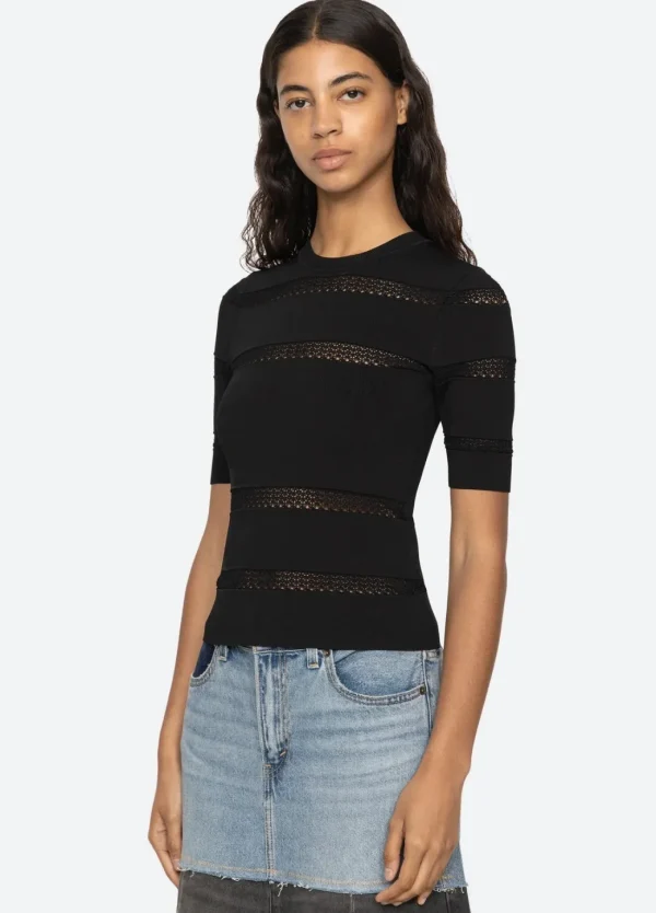 Sea New York Devon Knit Tee Black