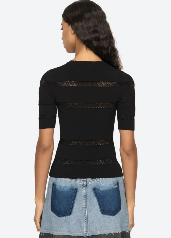 Sea New York Devon Knit Tee Black
