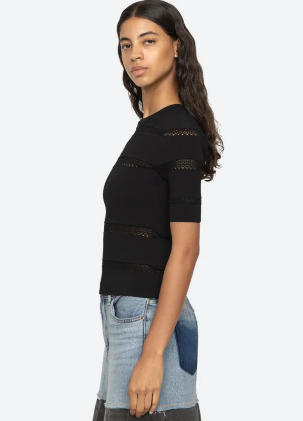 Sea New York Devon Knit Tee Black