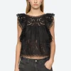 Sea New York Marja Embroidery Flutter Tank Black