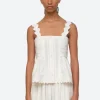 Sea New York Ryleigh Ric Rac Tank Top Cream